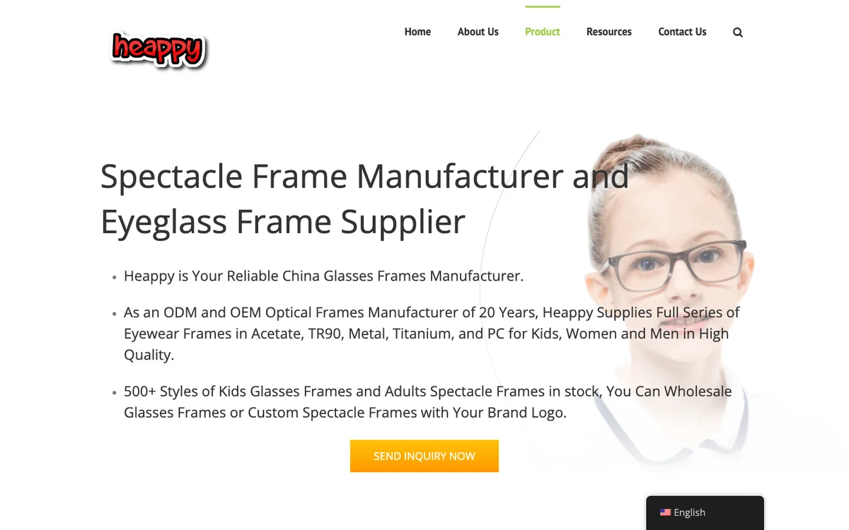 Heappy official optical-frame manufacturing and supply page