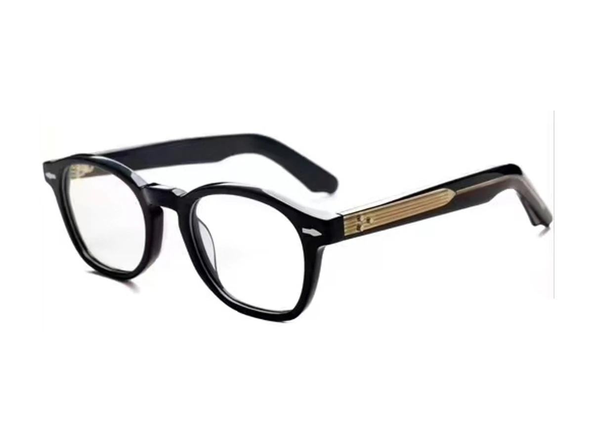 Black acetate optical frame model 23051 shown at an angle