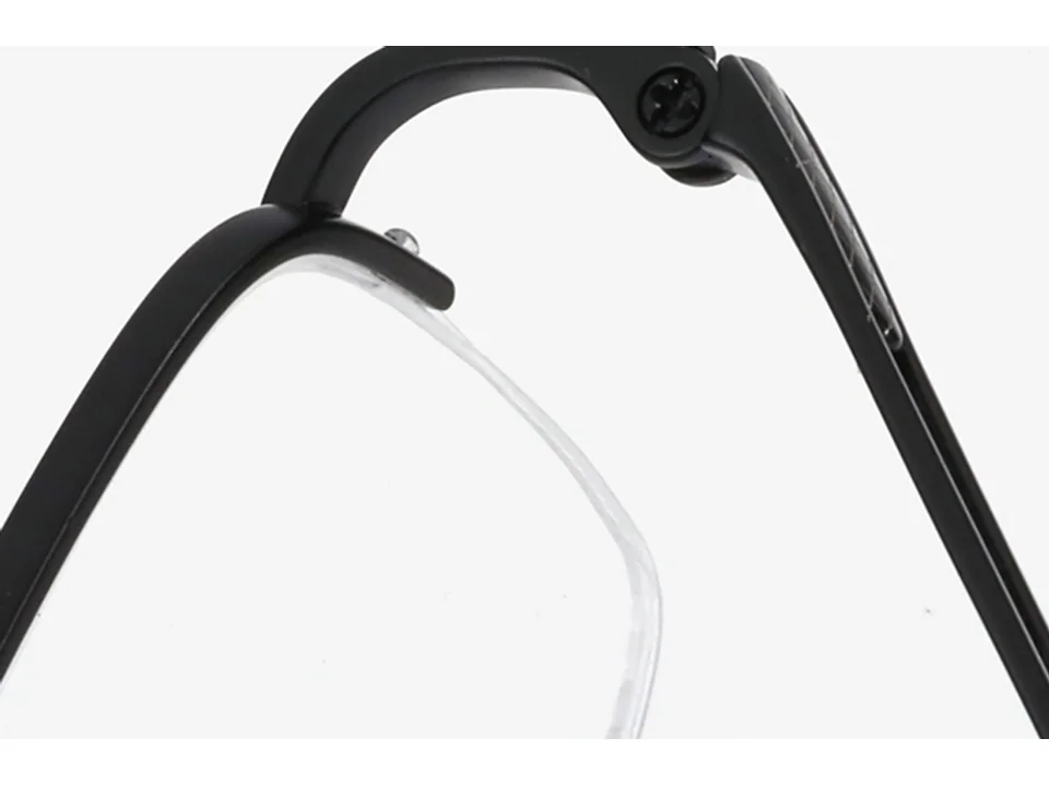 Connection detail on pure titanium eyeglass frame model 89547