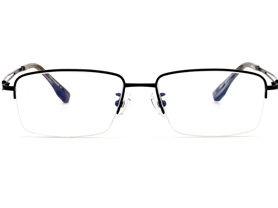 Pure titanium eyeglass frame model 89547 shown from the front