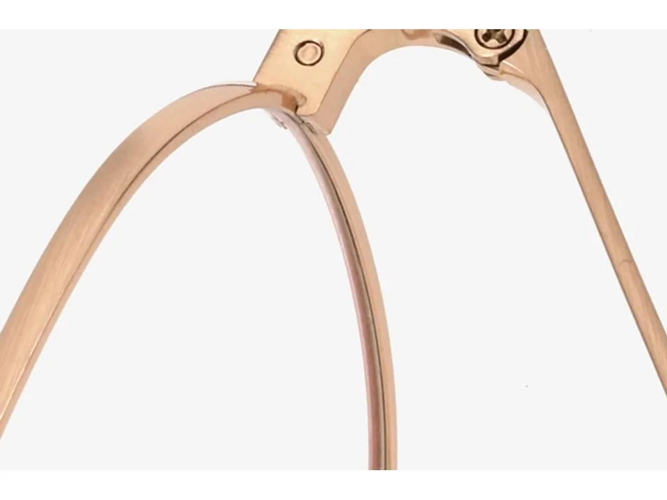 Connection detail on pure titanium eyeglass frame model CK9829