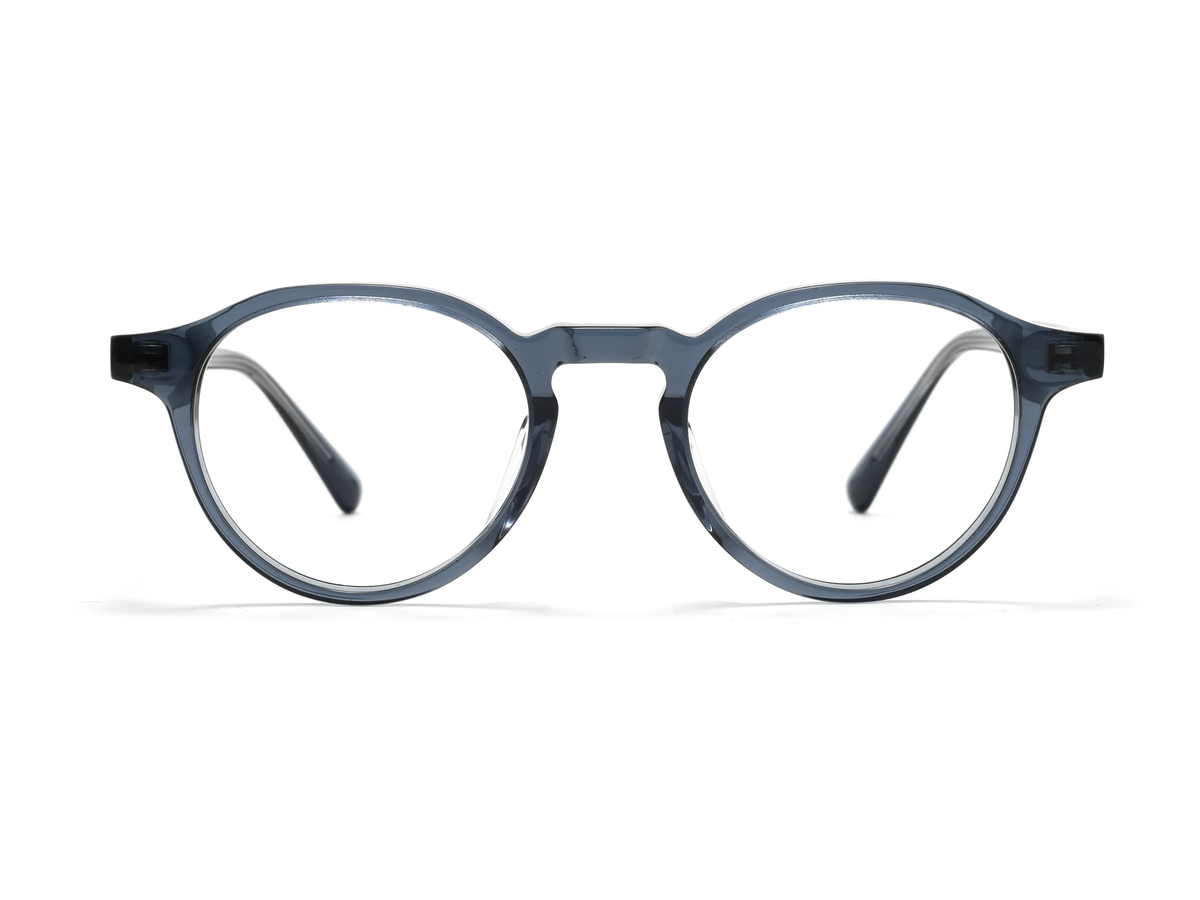 Centered front view of acetate eyeglass frame GG6015F