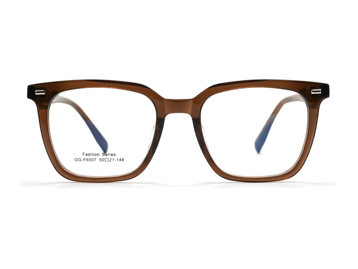 Centered front view of acetate eyeglass frame GGF6007BJZ